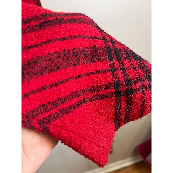 Retro Plaid Maxi Dress 12 Red Tartan Checks Boho Western Classic Chic Indie Folk - Picture 3 of 9